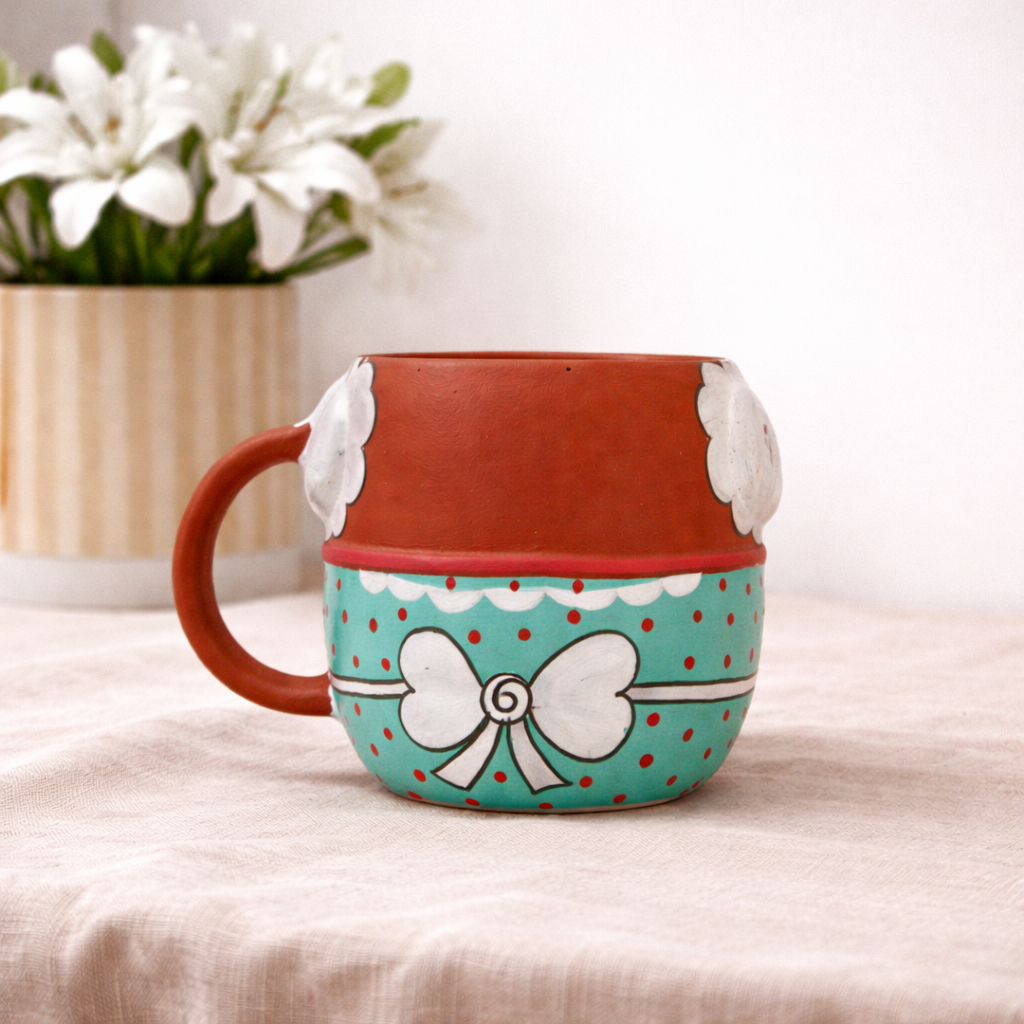 Cotton Candy Dog Mug, terracotta mug by Happy Earth Studio, view 3