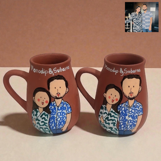 Photo Personalised Mug set for Couples - 2 Characters