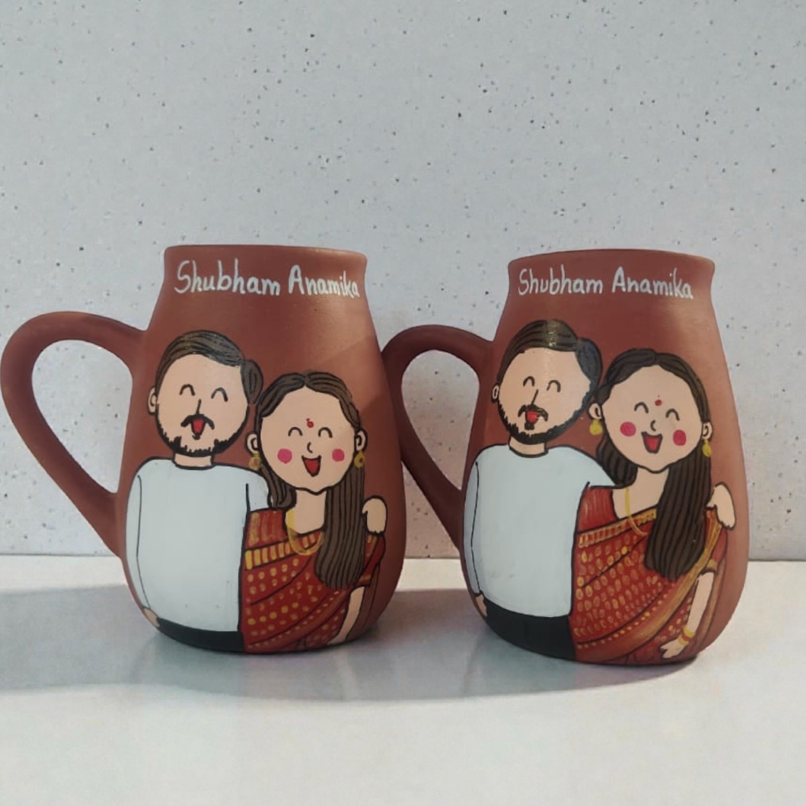 Photo Personalised Mug set for Couples - 2 Characters