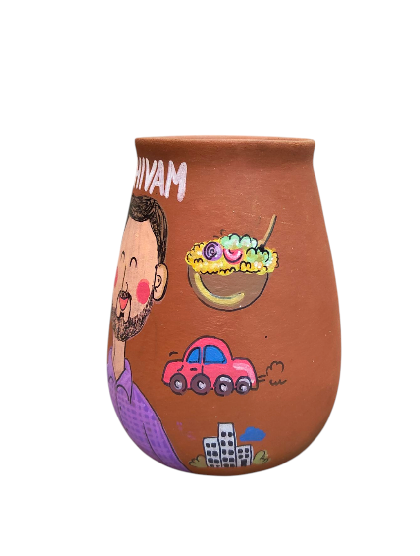 Personalised Hobby Mug, terracotta mug by Happy Earth Studio, view 3