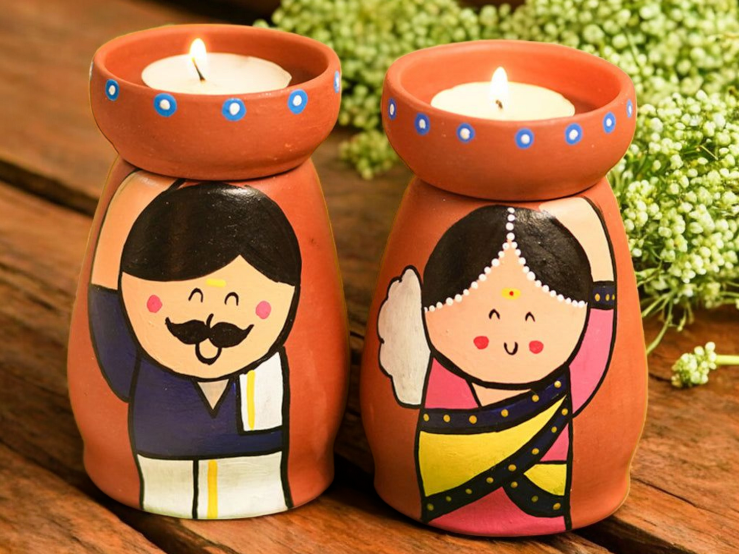 South Indian-Themed Tea light Holders