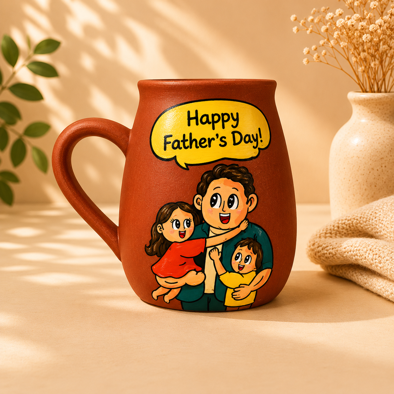 Father and children mug