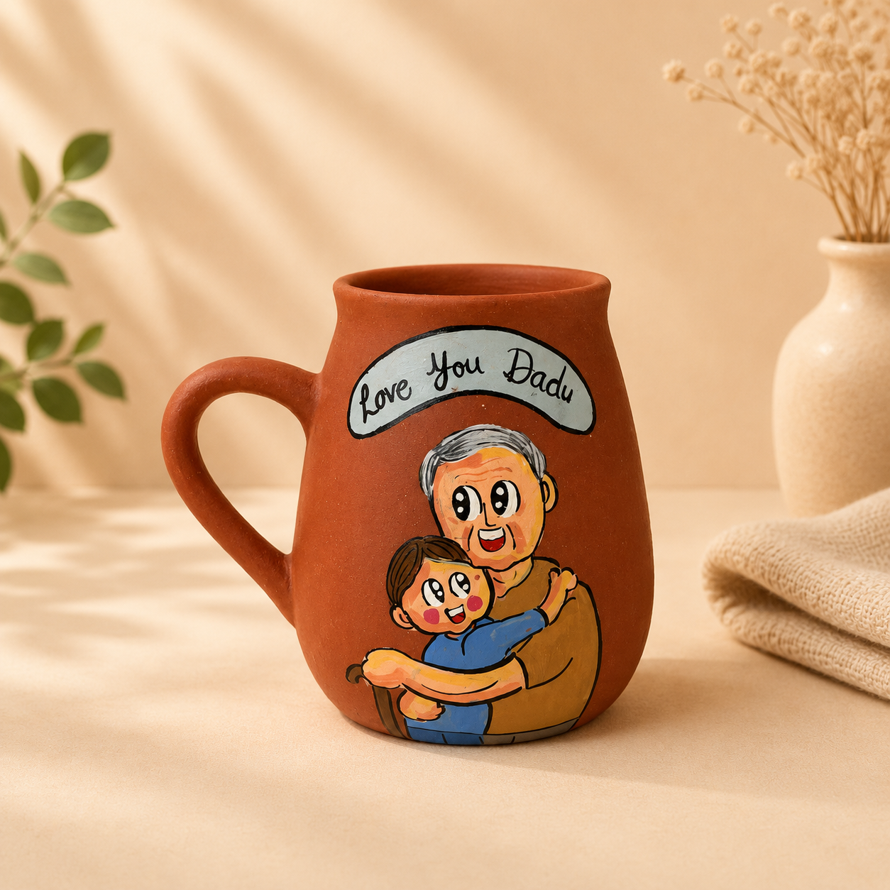 Grandfather and kid mug