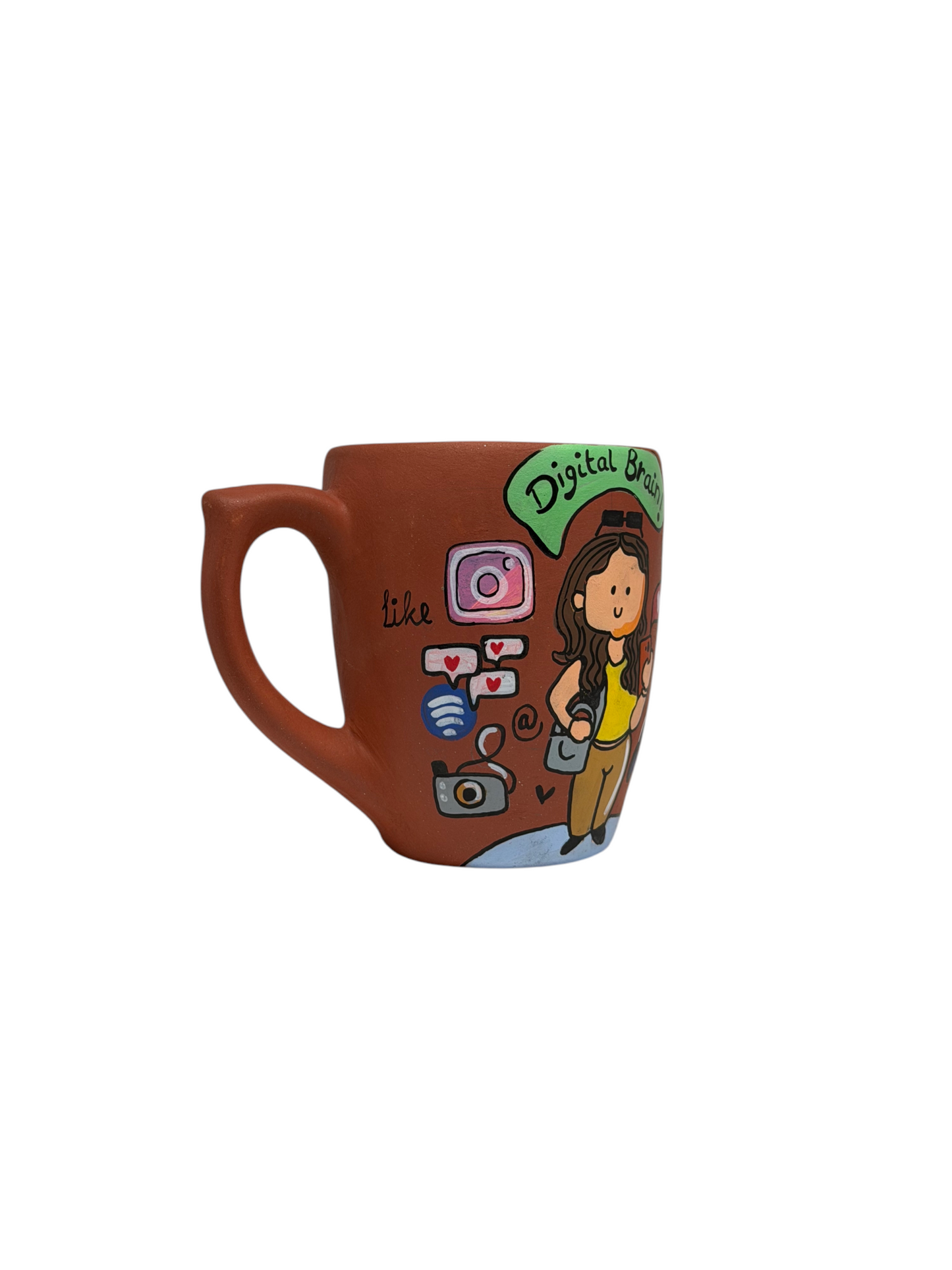 Influencer's Mug, terracotta mug by Happy Earth Studio, view 3