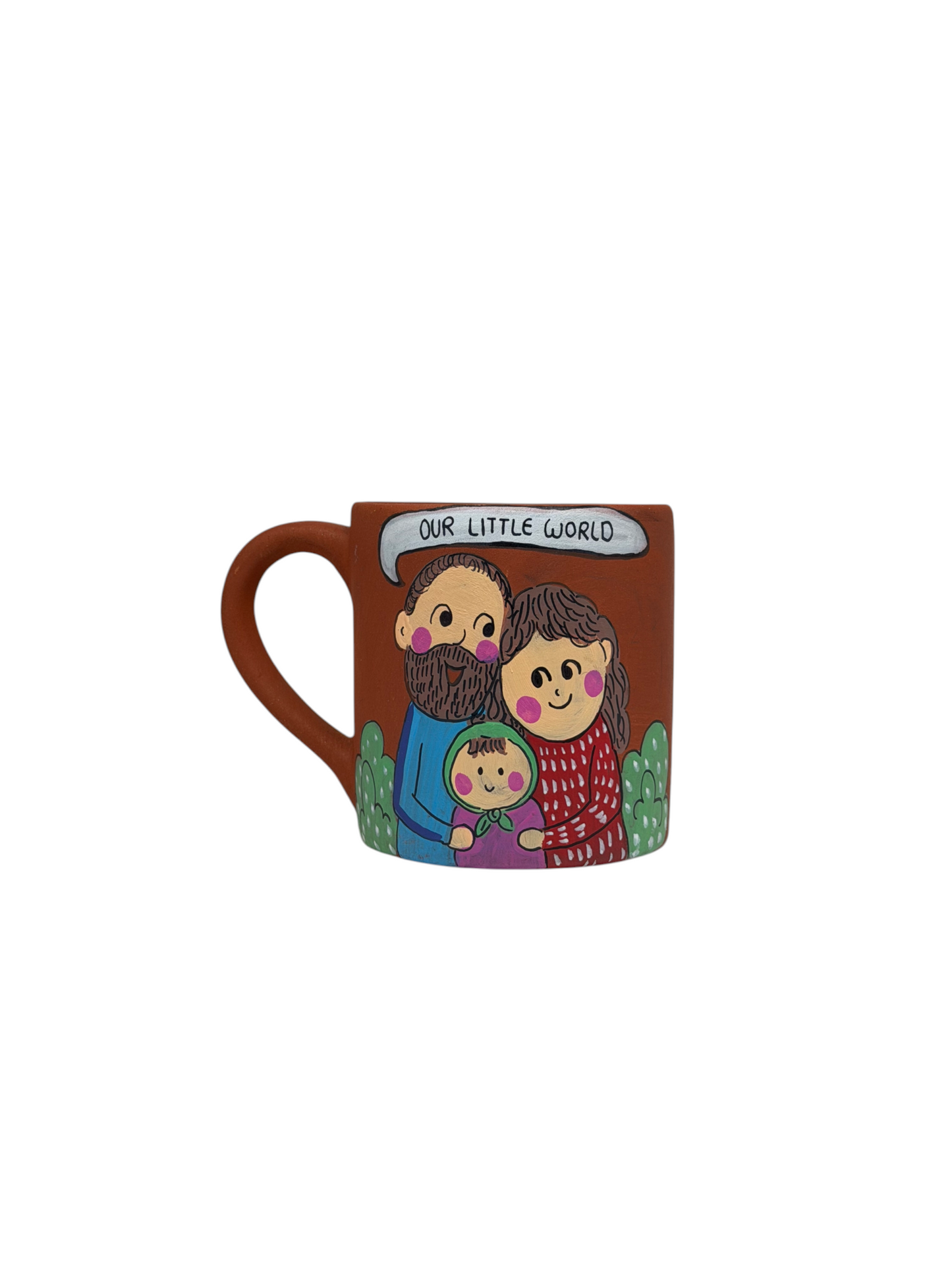 Happy Family Mug, terracotta mug by Happy Earth Studio, view 3