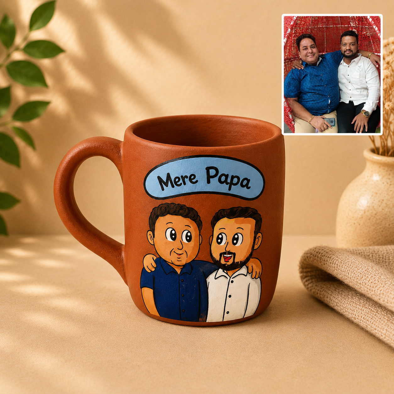 Personalised mug for father and son