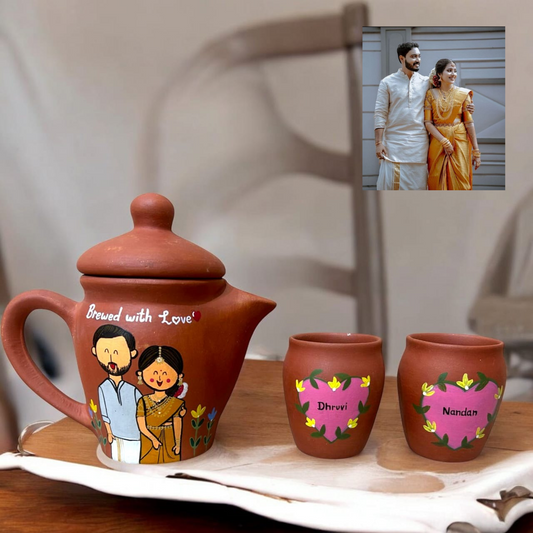 Photo Personalised Kettle set for Wedding Couples