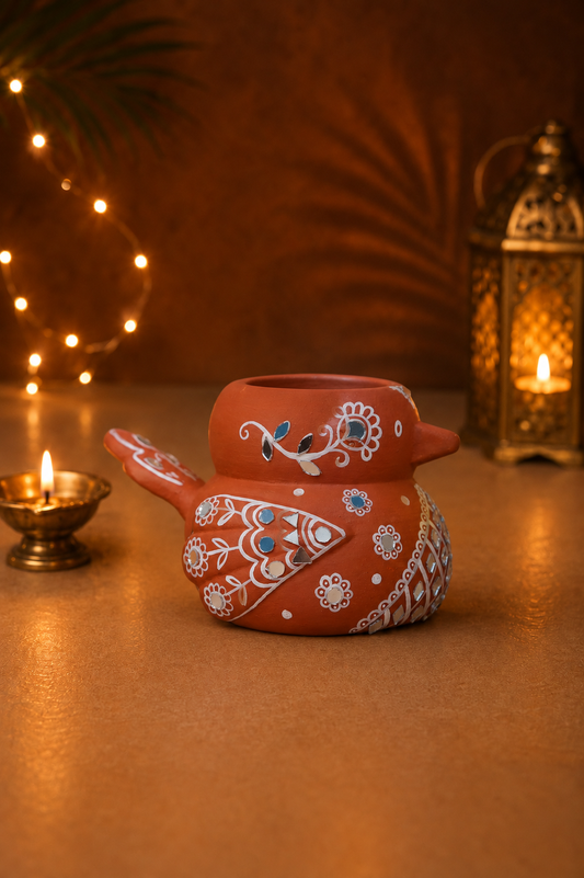 Bulbul Mirror Work Bird Aroma Diffuser