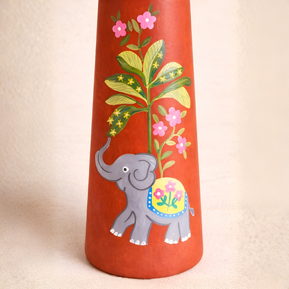 Haati Kamal Terracotta Bottle, terracotta water bottle by Happy Earth Studio, view 3