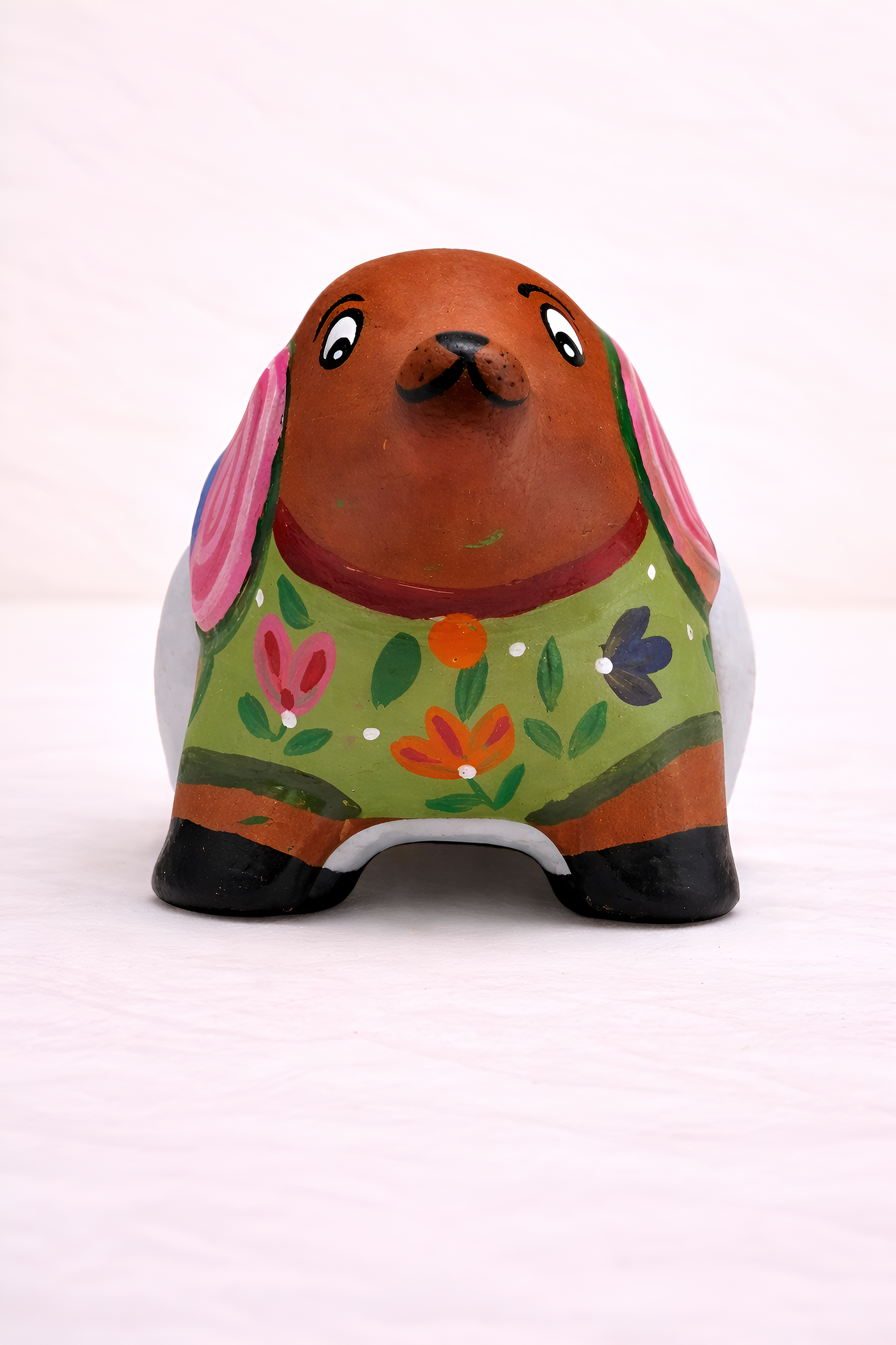 Green & Blue Dog Planter Pot, terracotta planter by Happy Earth Studio, view 4
