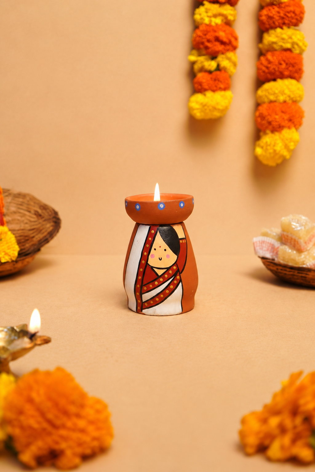 Bengali Couple Tea Light Holders