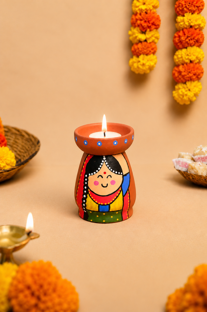 Punjabi Couple Tea Light Holders