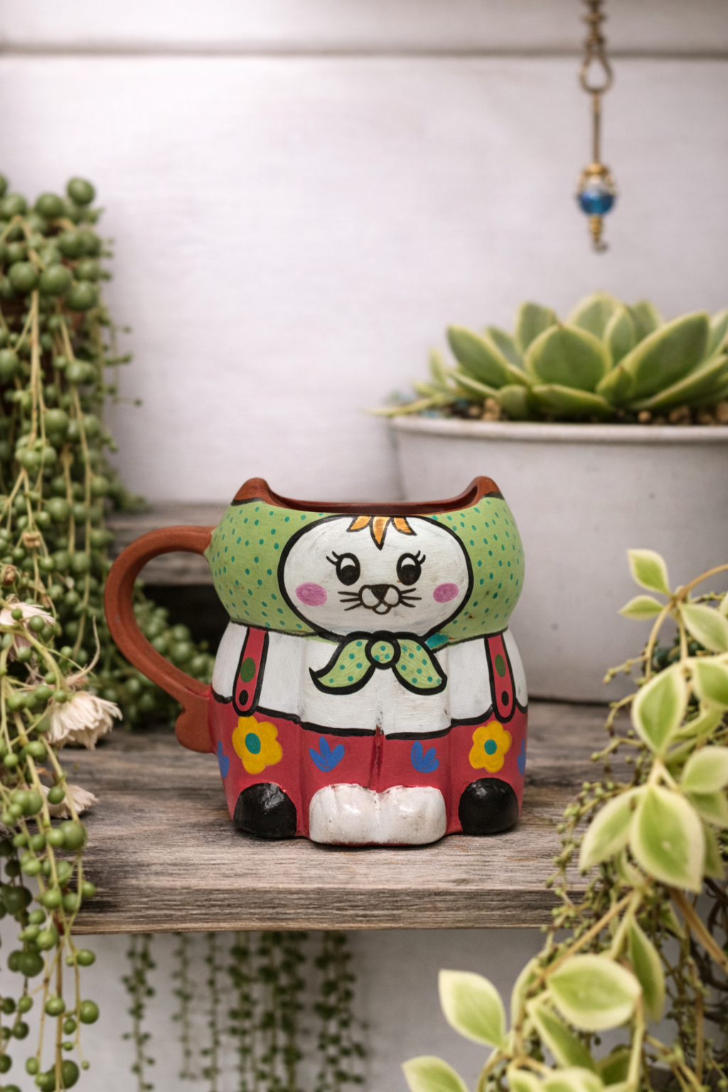 Cat with Green Scarf Mug