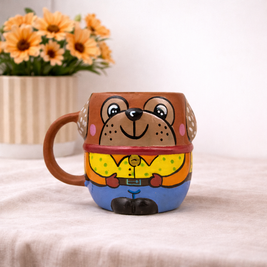 Yellow and Blue Dog Mug