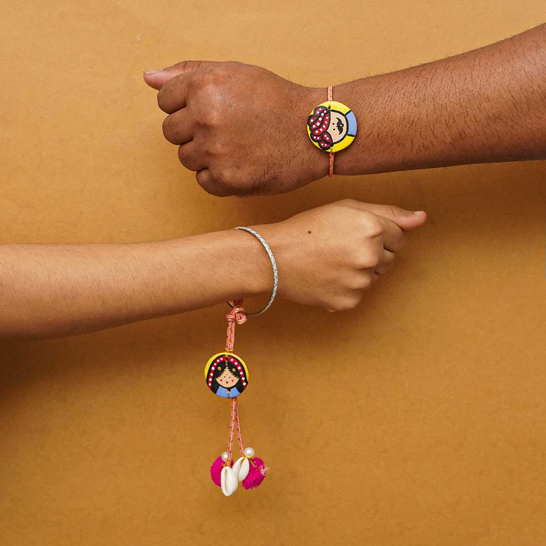 Raja Rani rakhi and lumba set