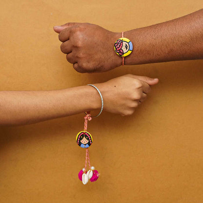 Raja Rani rakhi and lumba set