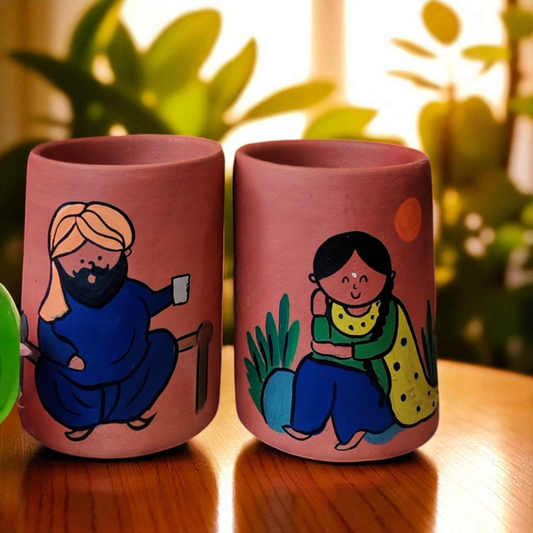 Handmade Terracota Regional Theme Tumblers