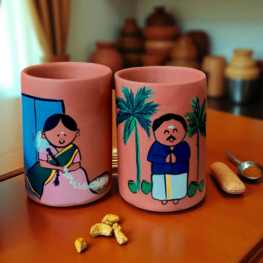 Handmade Terracota Regional Theme Tumblers