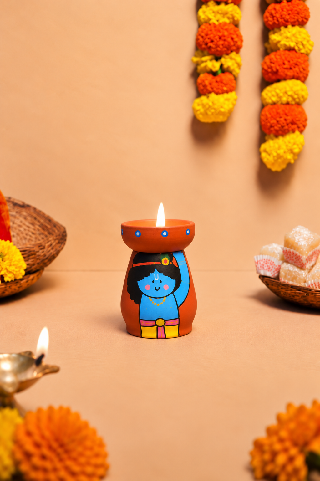 Radha Krishna Divine Tea Light Holders