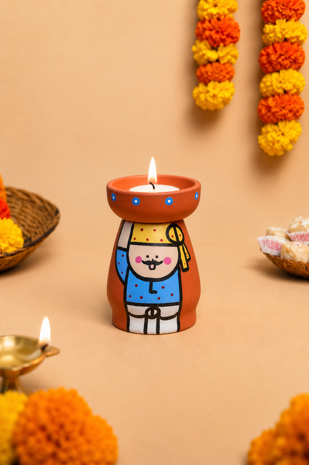 Rajasthani Couple Tea Light Holders