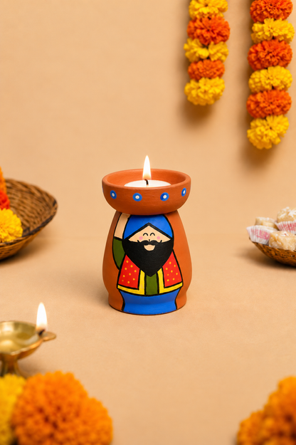 Punjabi Couple Tea Light Holders