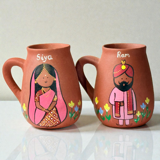North Indian Wedding Couple Theme Mug Set