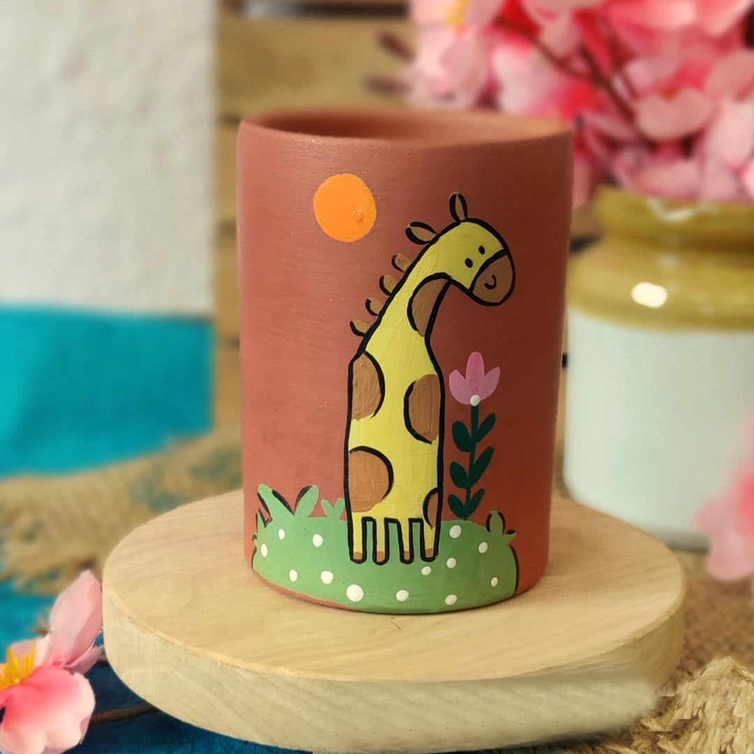 Handmade Terracotta Animal Themed Tumblers