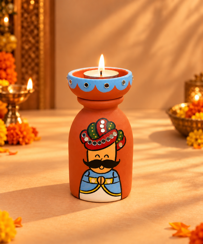 Raja Rani Couple Tea Light Holders