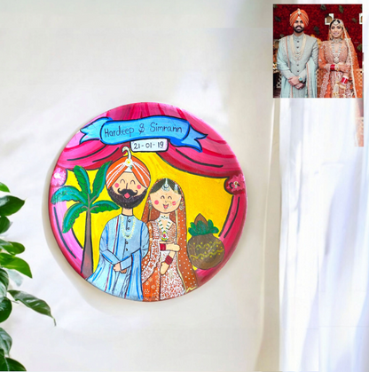 Photo Personalised Plate, hand painted terracotta plate, Happy Earth Studio, sample 3