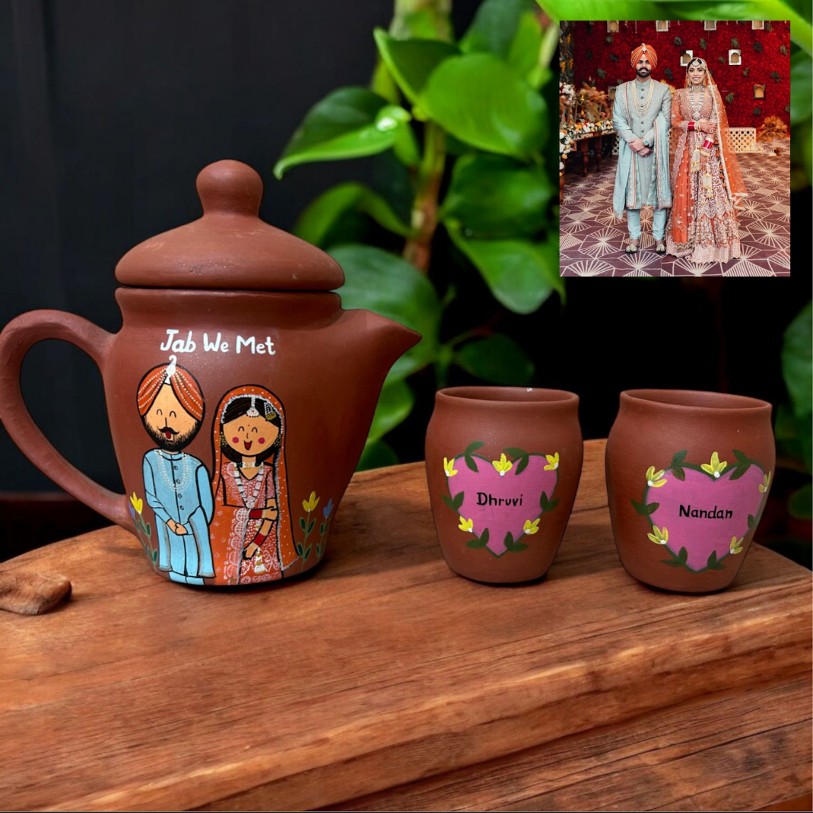 Photo Personalised Kettle set for Wedding Couples