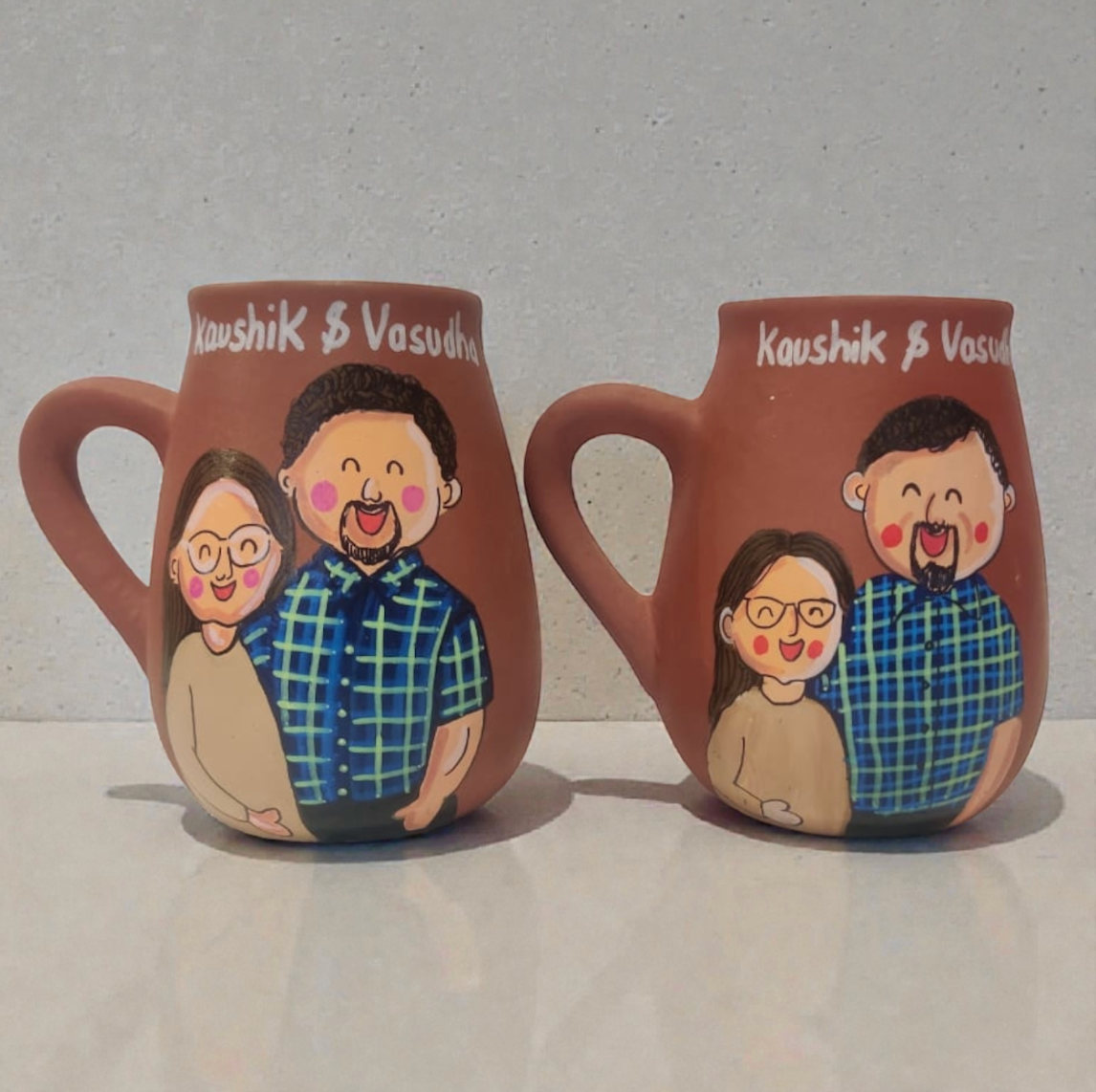 Photo Personalised Mug set for Couples - 2 Characters