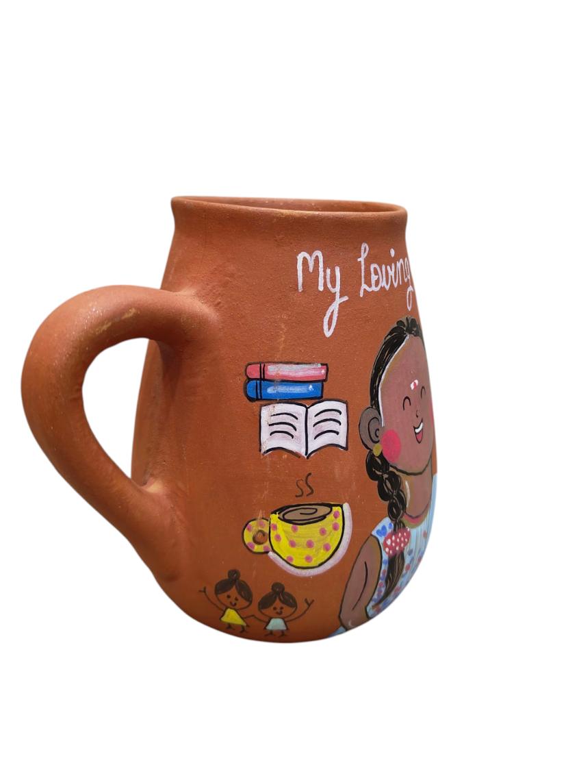Personalised Hobby Mug, terracotta mug by Happy Earth Studio, view 3