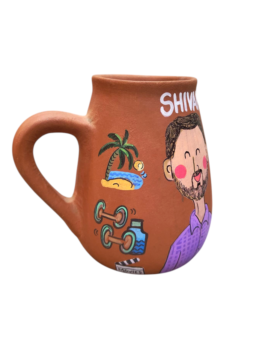Personalised Hobby Mug, terracotta mug by Happy Earth Studio, view 2