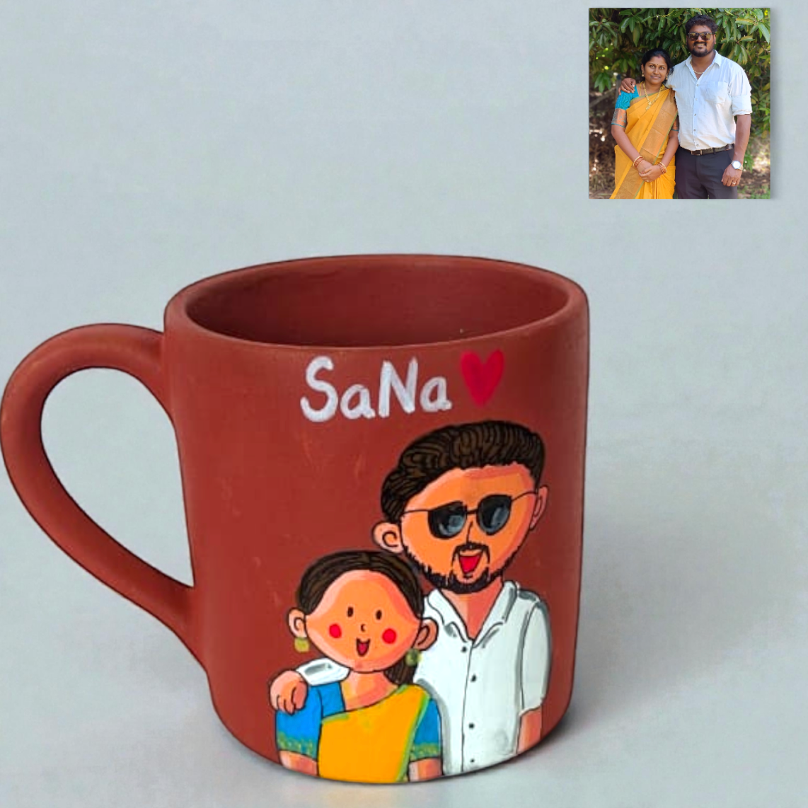 Photo Personalised Pipe Mug - 2 Character