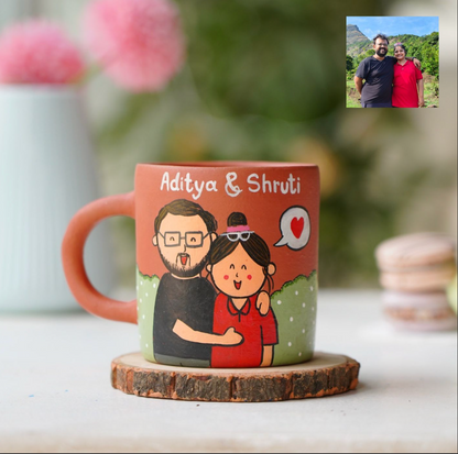 Photo Personalised Pipe Mug - 2 Character