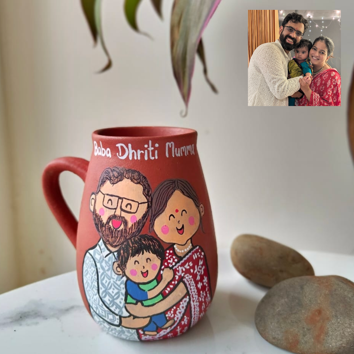 Photo Personalised Big Belly Mug - 3 Character