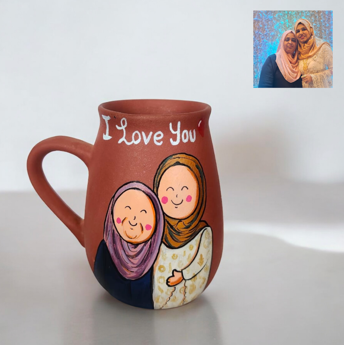 Photo Personalised Big Belly Mug - 2 Character