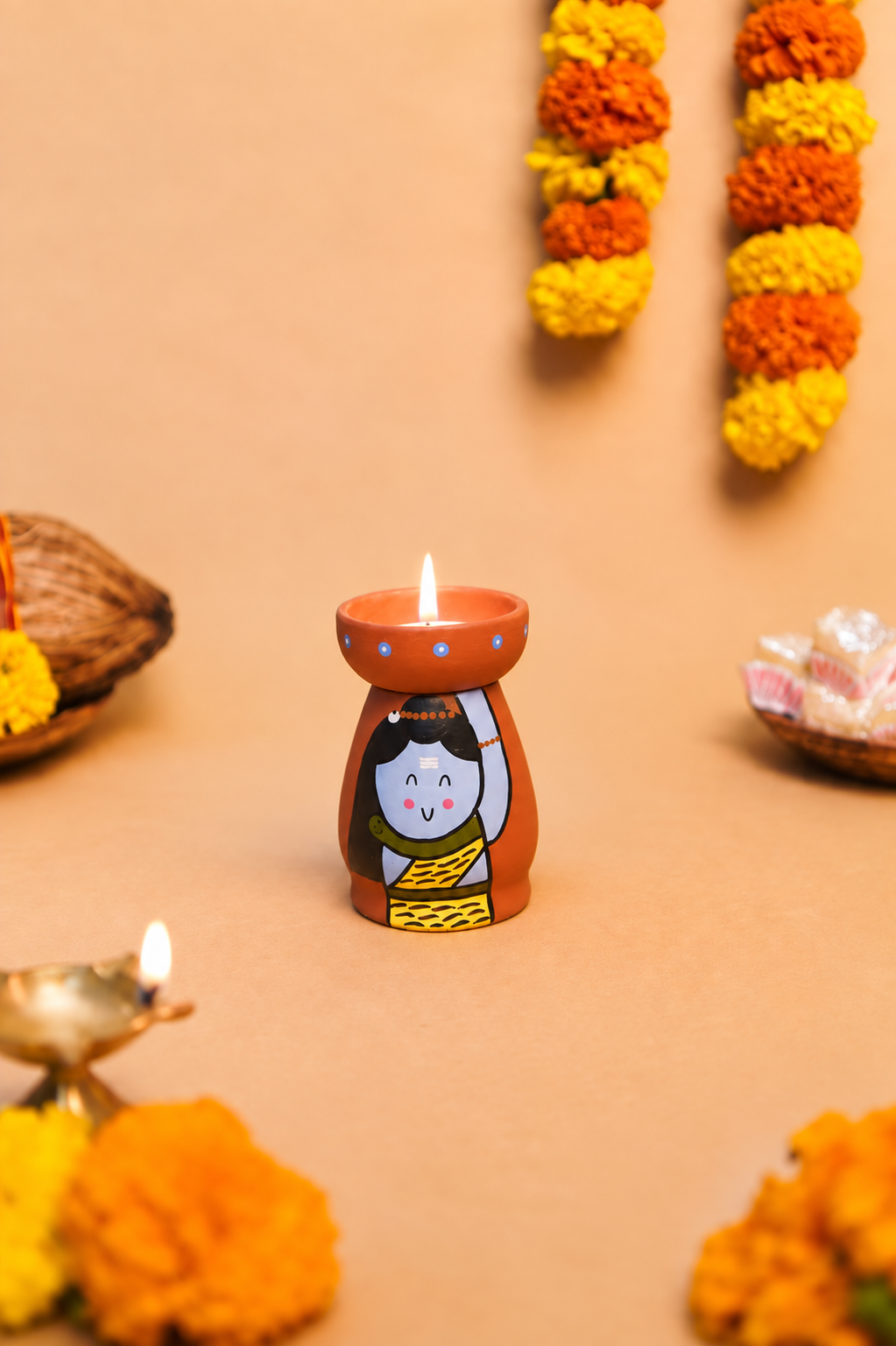 Shiv Parvati Divine Tea Light Holders