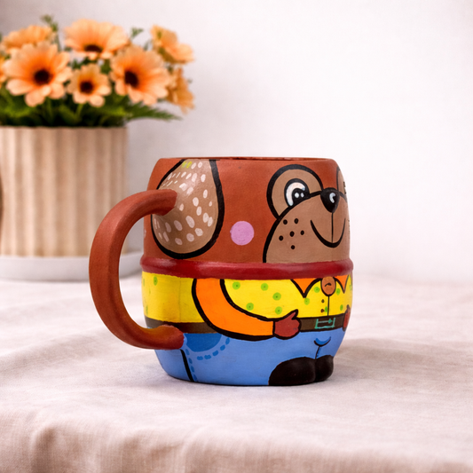 Yellow and Blue Dog Mug