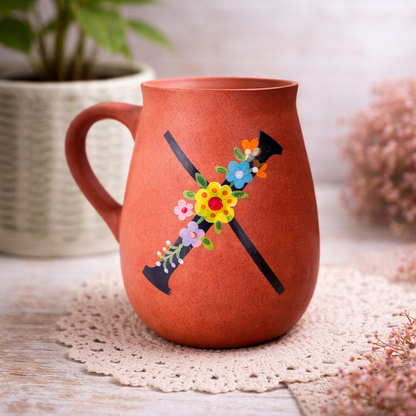 Handmade Terracotta Monogram Mugs