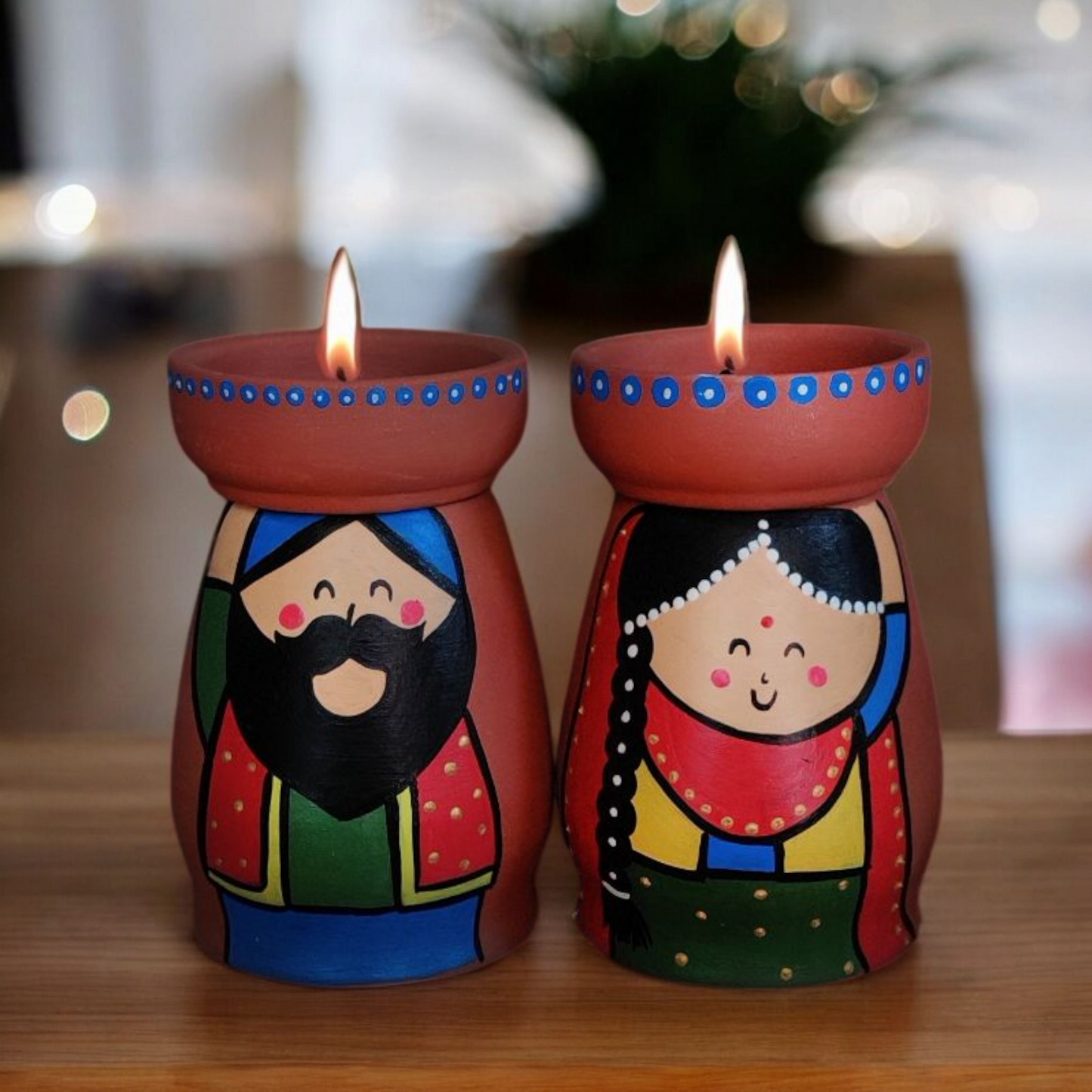 Punjabi-Themed Tea light Holders