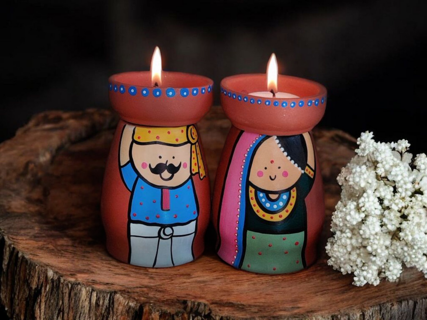 Rajasthani-Themed Tea light Holders
