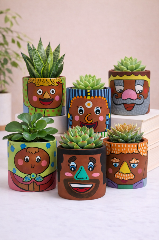 Character planterpot set of 6
