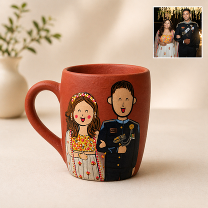 Photo Personalised Jumbo Mouth Mug, hand painted caricature mug, Happy Earth Studio, sample 8