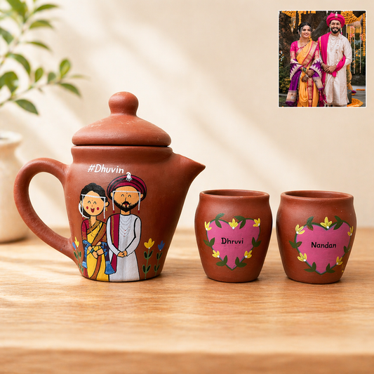 Photo Personalised Kettle set for Wedding Couples