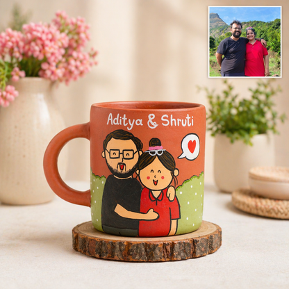 Photo Personalised Pipe Mug, hand painted caricature mug, Happy Earth Studio, sample 12