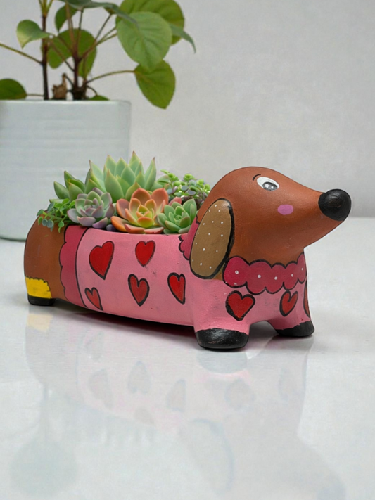Little Hearts  Dog Planter