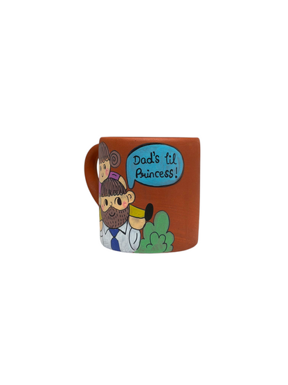 Dad's Little Princess Mug, terracotta mug by Happy Earth Studio, view 4