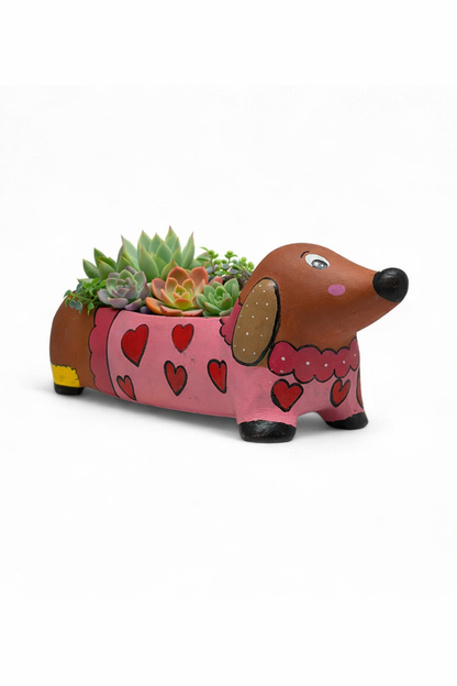 Little Hearts  Dog Planter