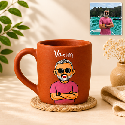 Photo Personalised Pipe Mug - single character